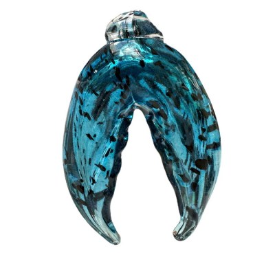 Turquoise and Black Speckle Crab Claw2